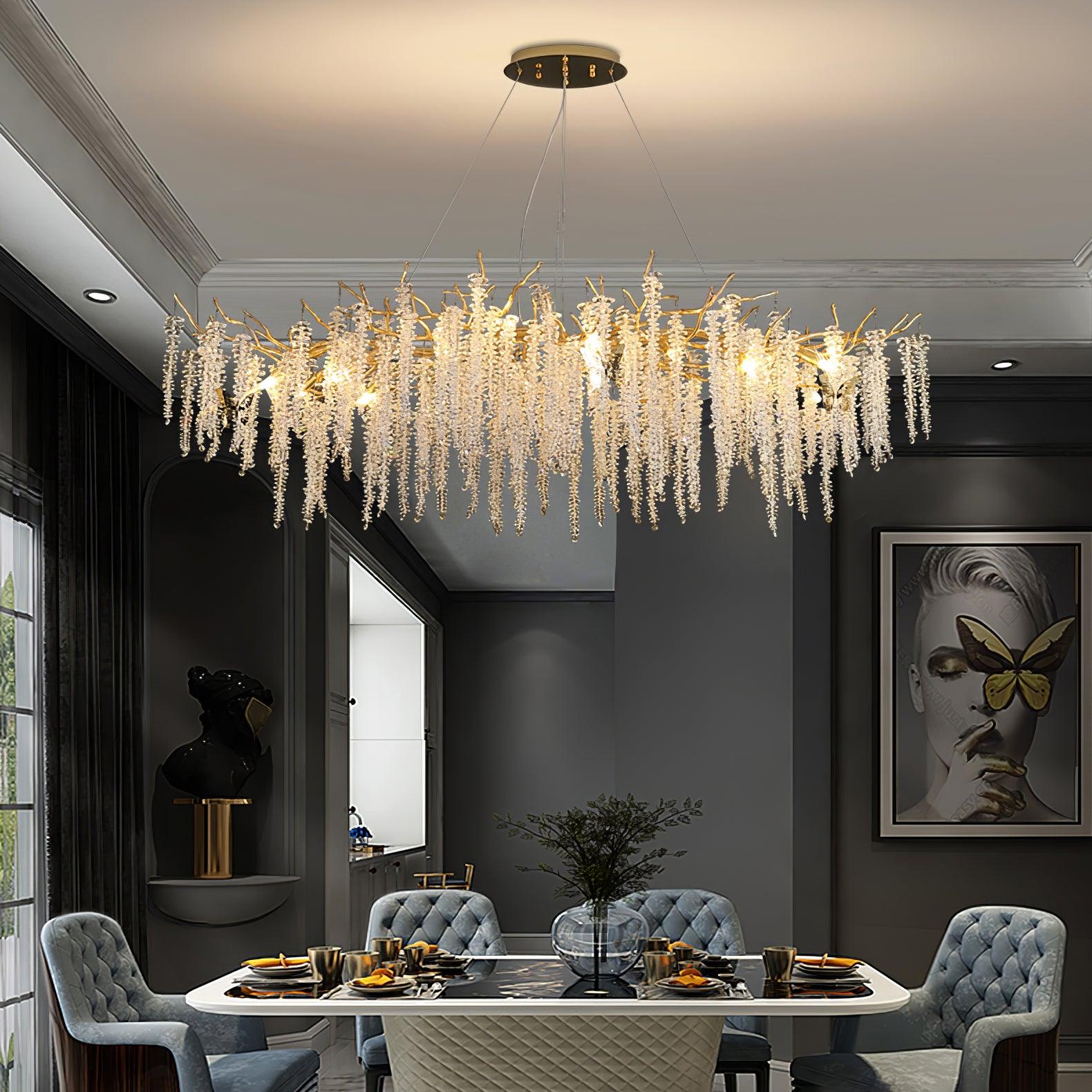 Solara Chandelier Wisteria Flower Crystal - Letslighting