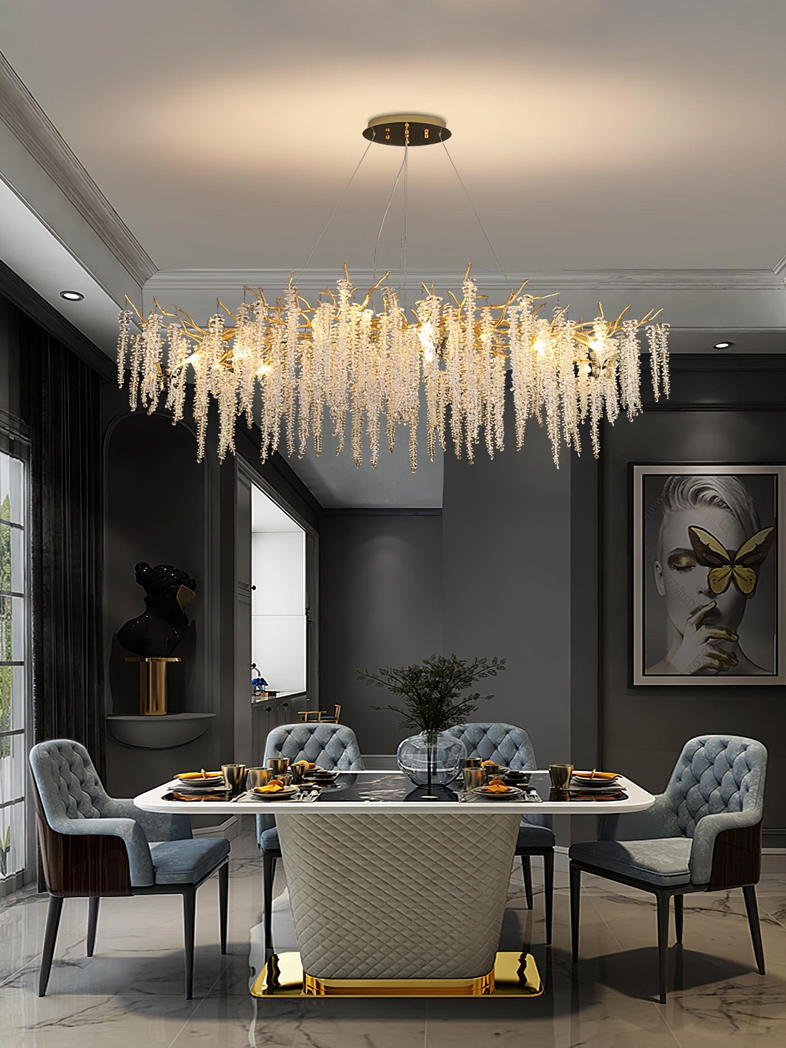 Solara Chandelier Wisteria Flower Crystal - Letslighting