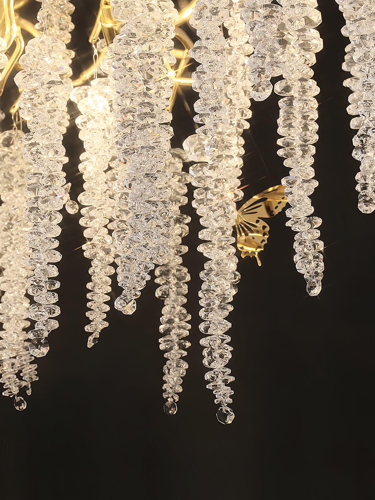 Solara Chandelier Wisteria Flower Crystal - Letslighting