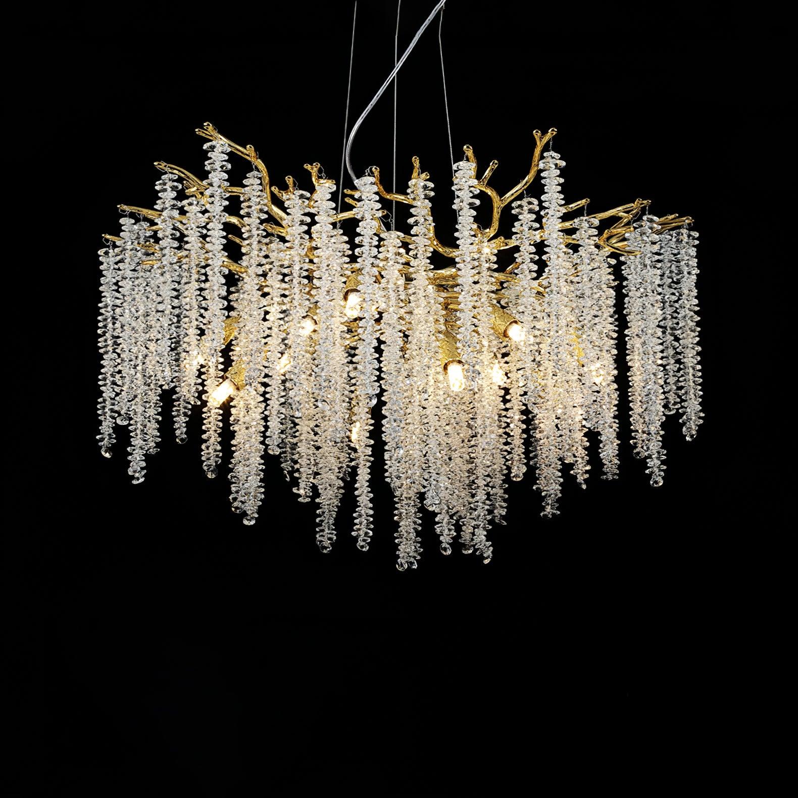 Solara Chandelier Wisteria Flower Crystal - Letslighting