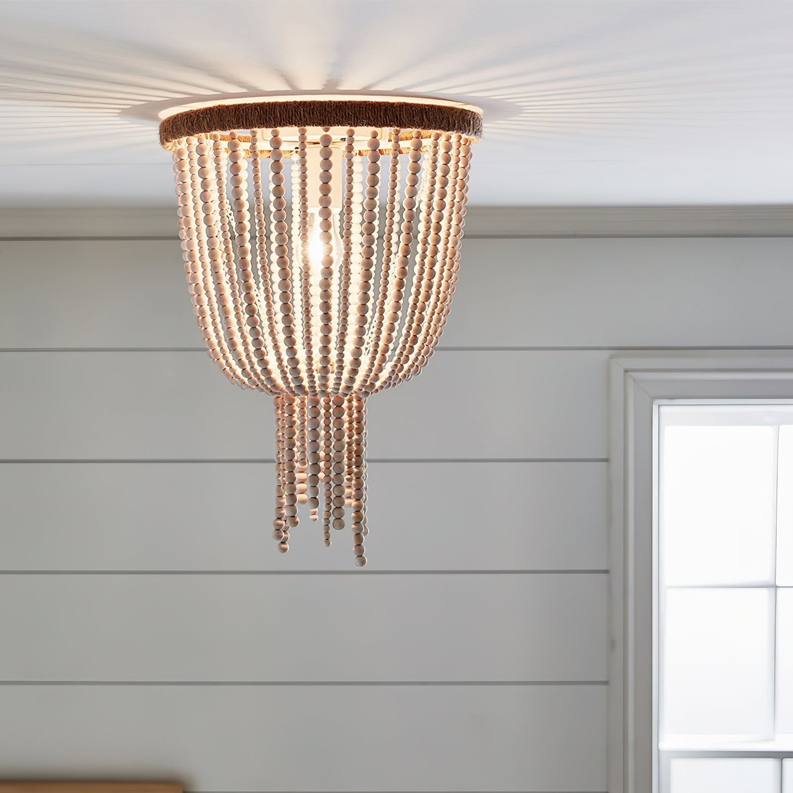 Ildvuvyn Modern Beaded Metal Rope Ceiling Lamp - Lamp Copper