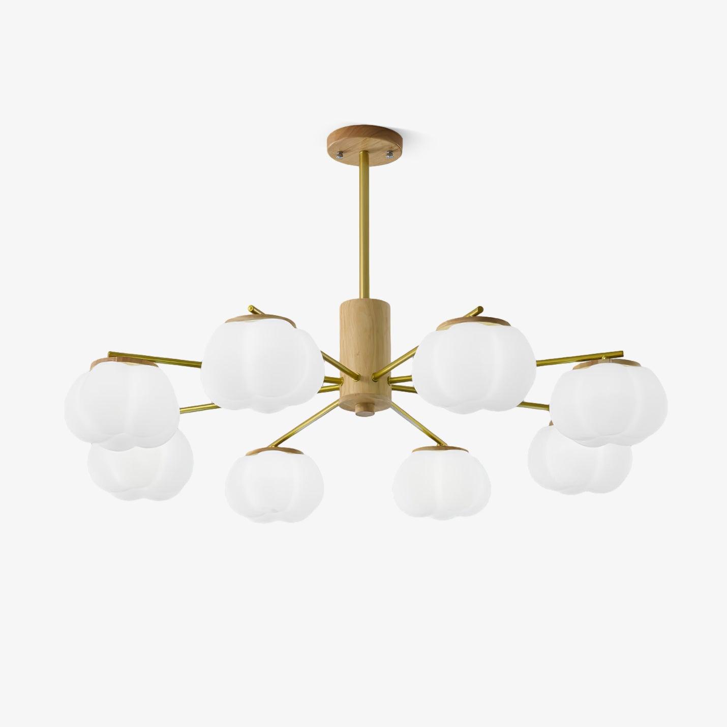 Wooden Cotton Balls Chandelier - Blowlighting