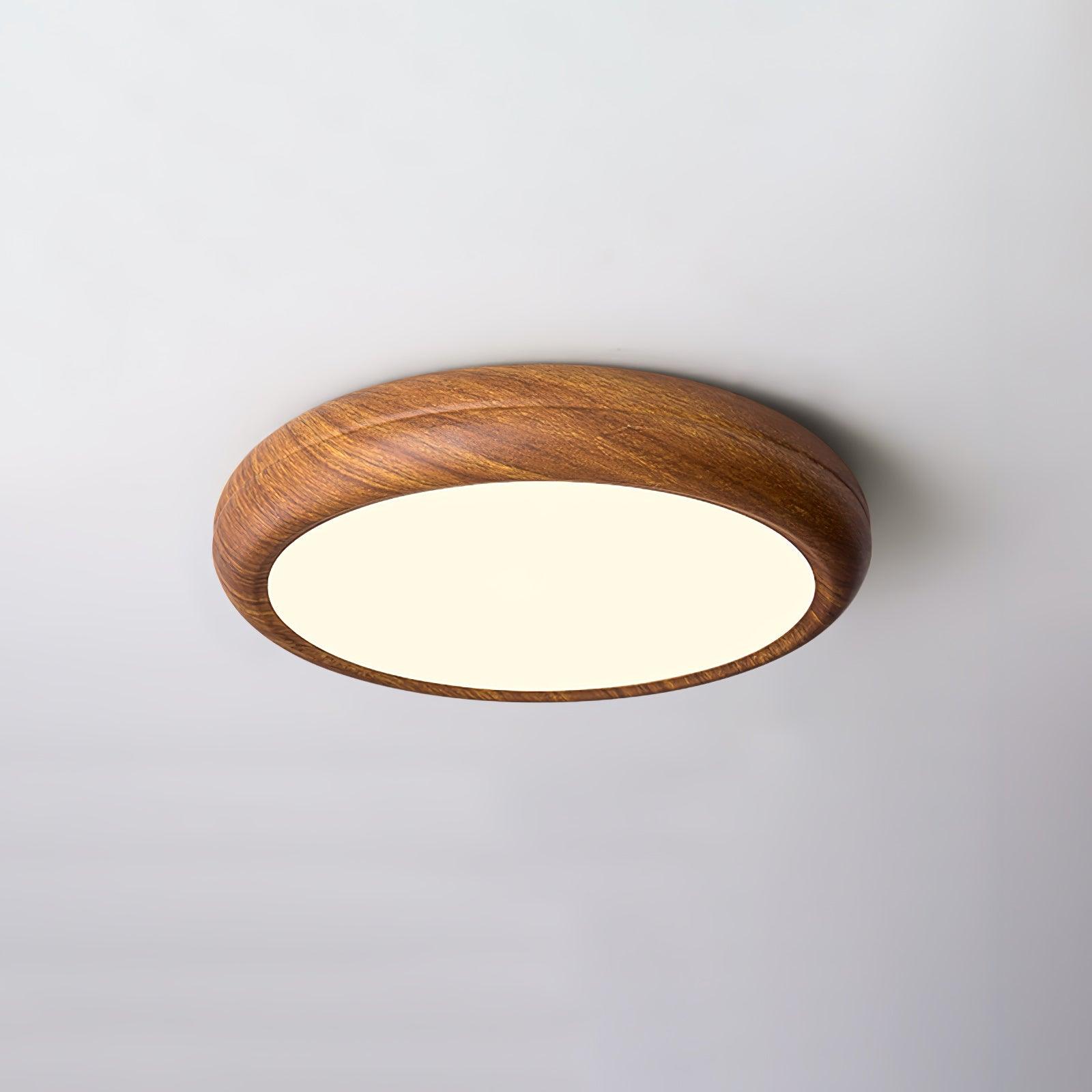 Orbis Wood Wood Grain Round Ceiling Light - Letslighting