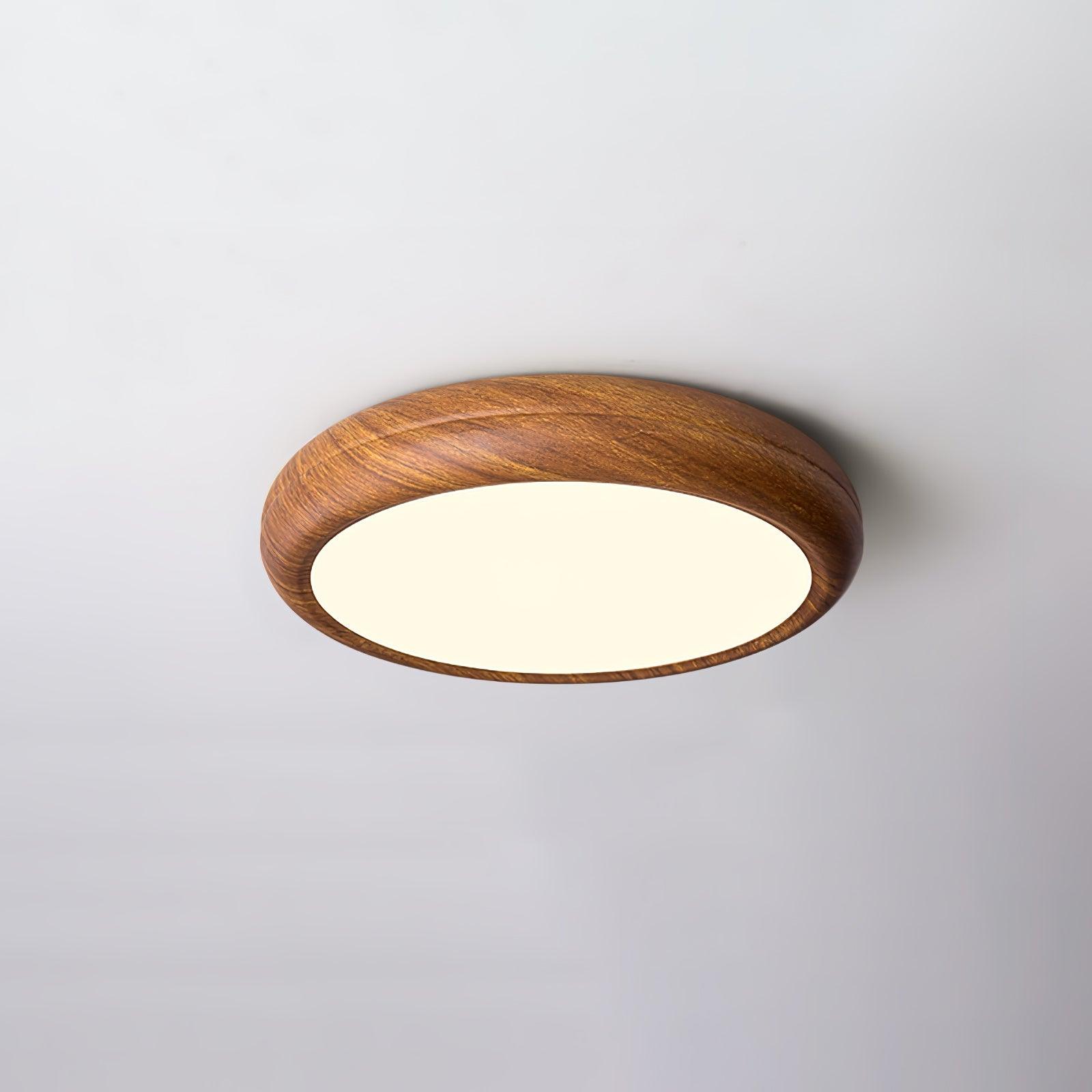 Wood Grain Round Ceiling Lamp - Blowlighting