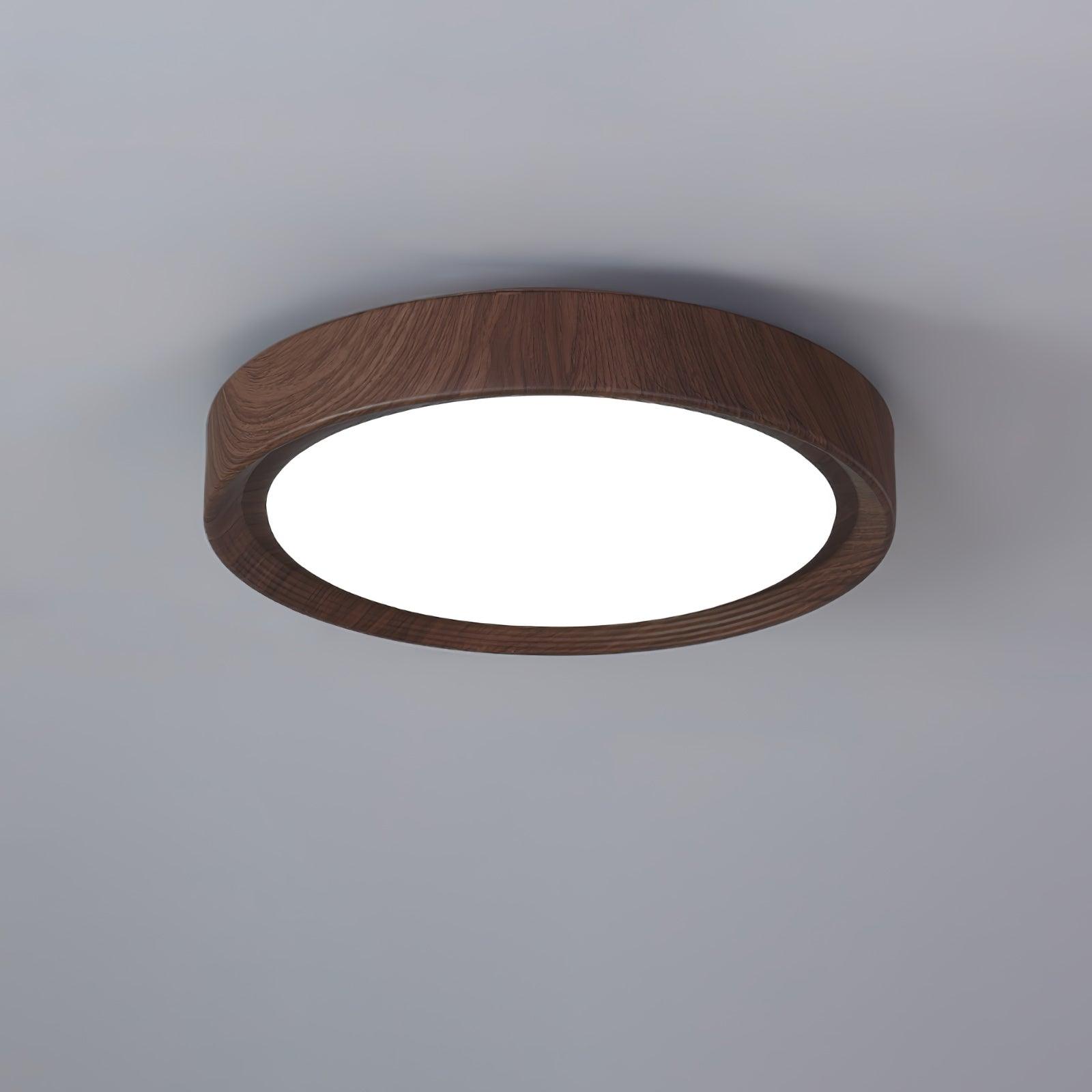 Wood Grain Round Ceiling Lamp - Blowlighting