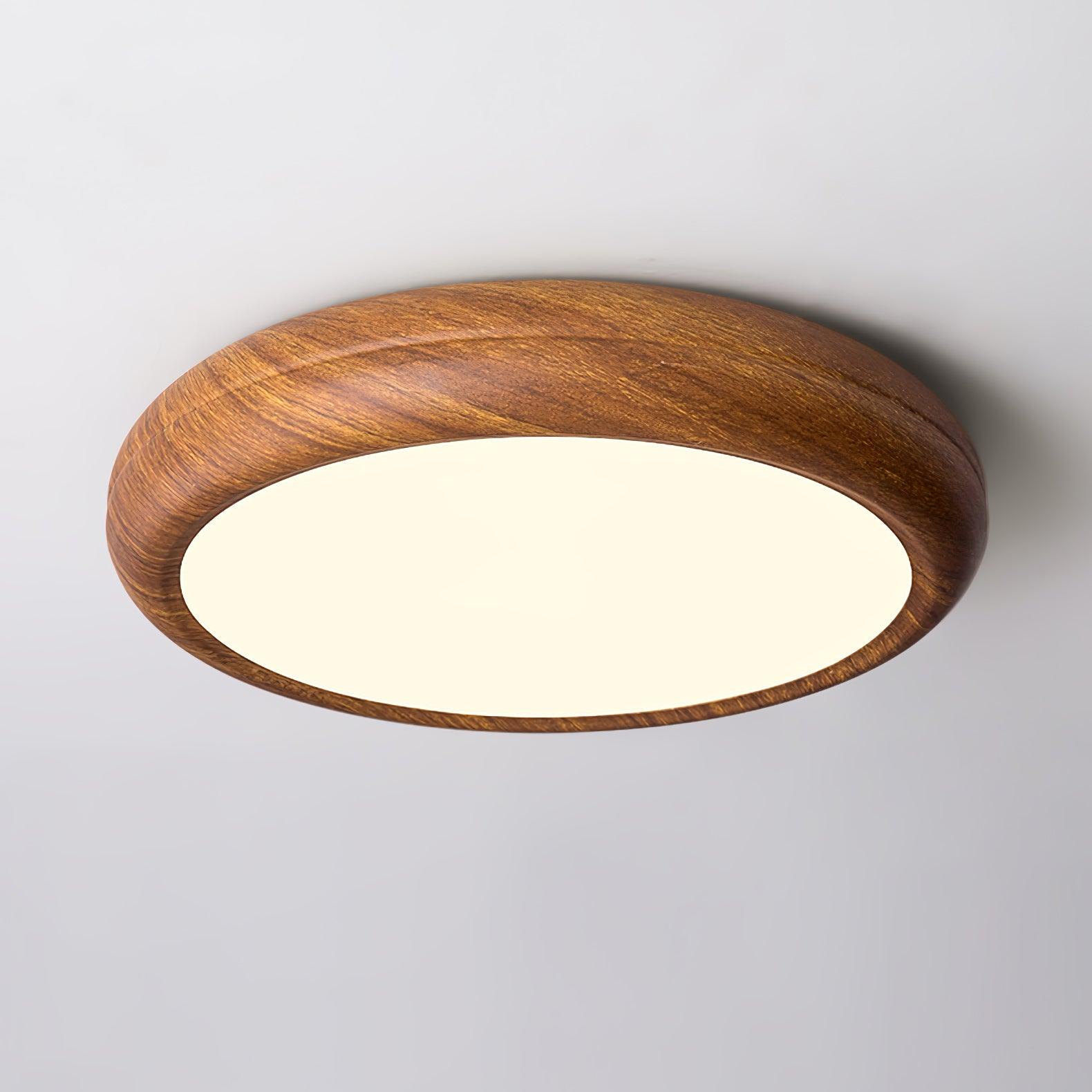 Orbis Wood Wood Grain Round Ceiling Light - Letslighting