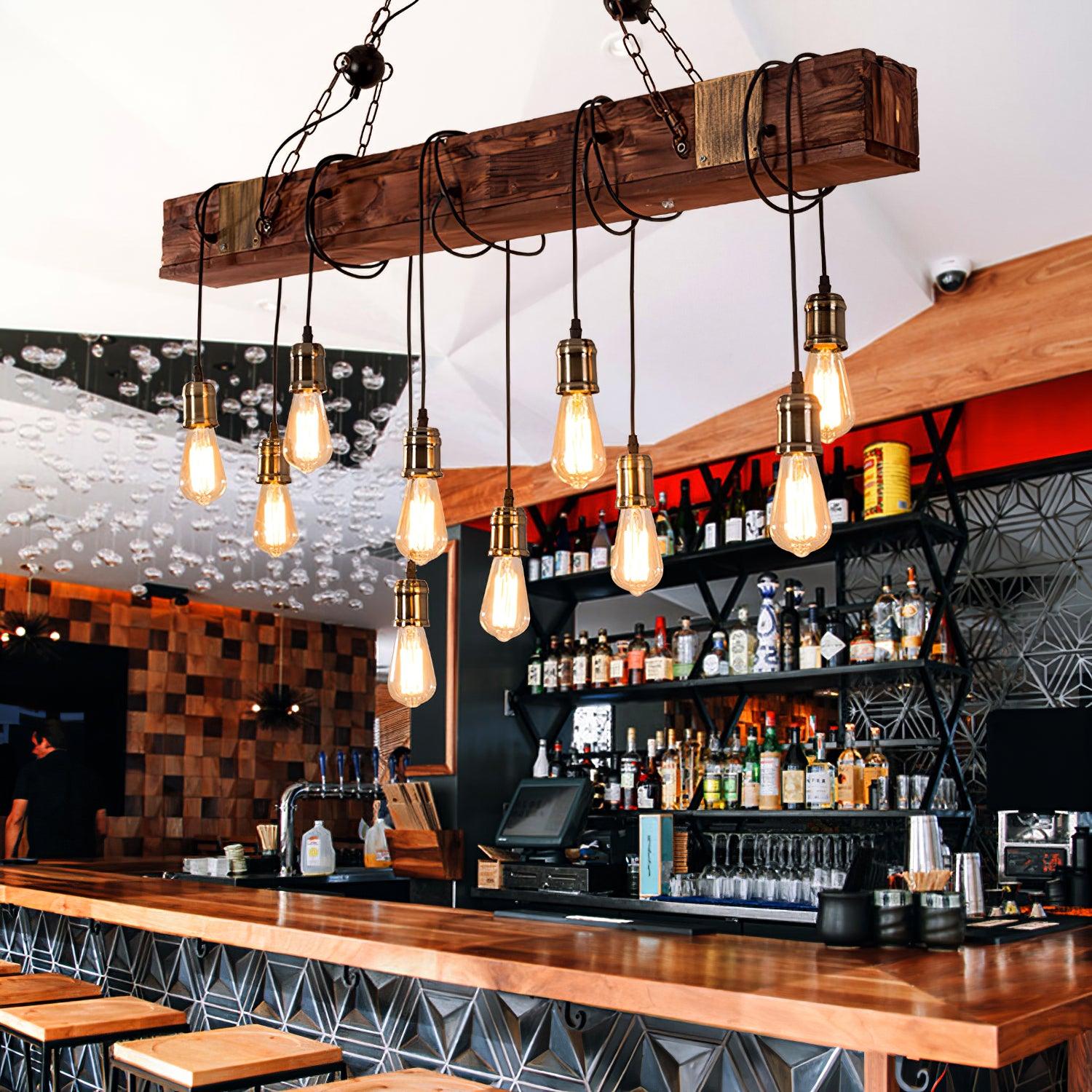 Wood Hanging Multi Chandelier - Blowlighting