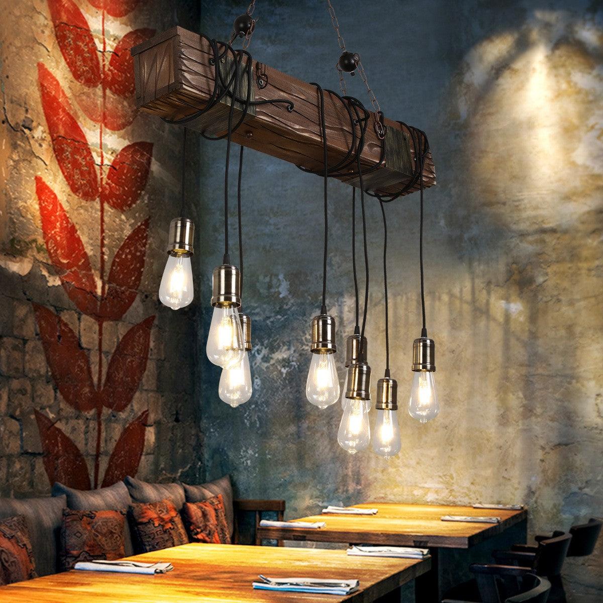 Wood Hanging Multi Chandelier - Blowlighting
