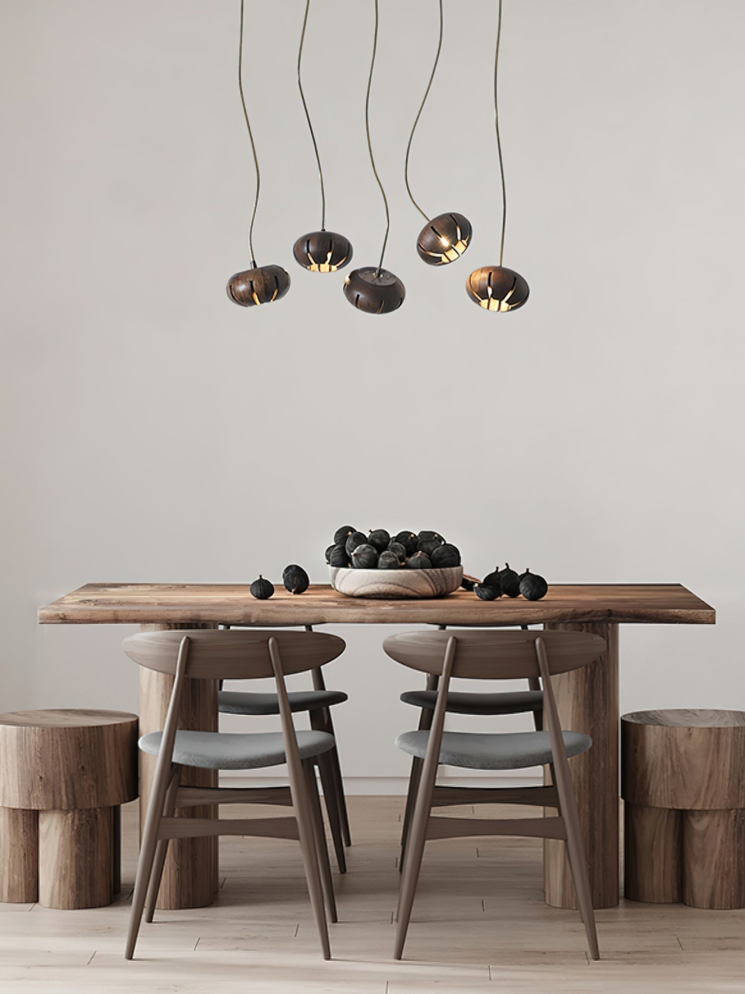 Zasorir Sculptural Marble Cluster Pendant Light - Blowlighting