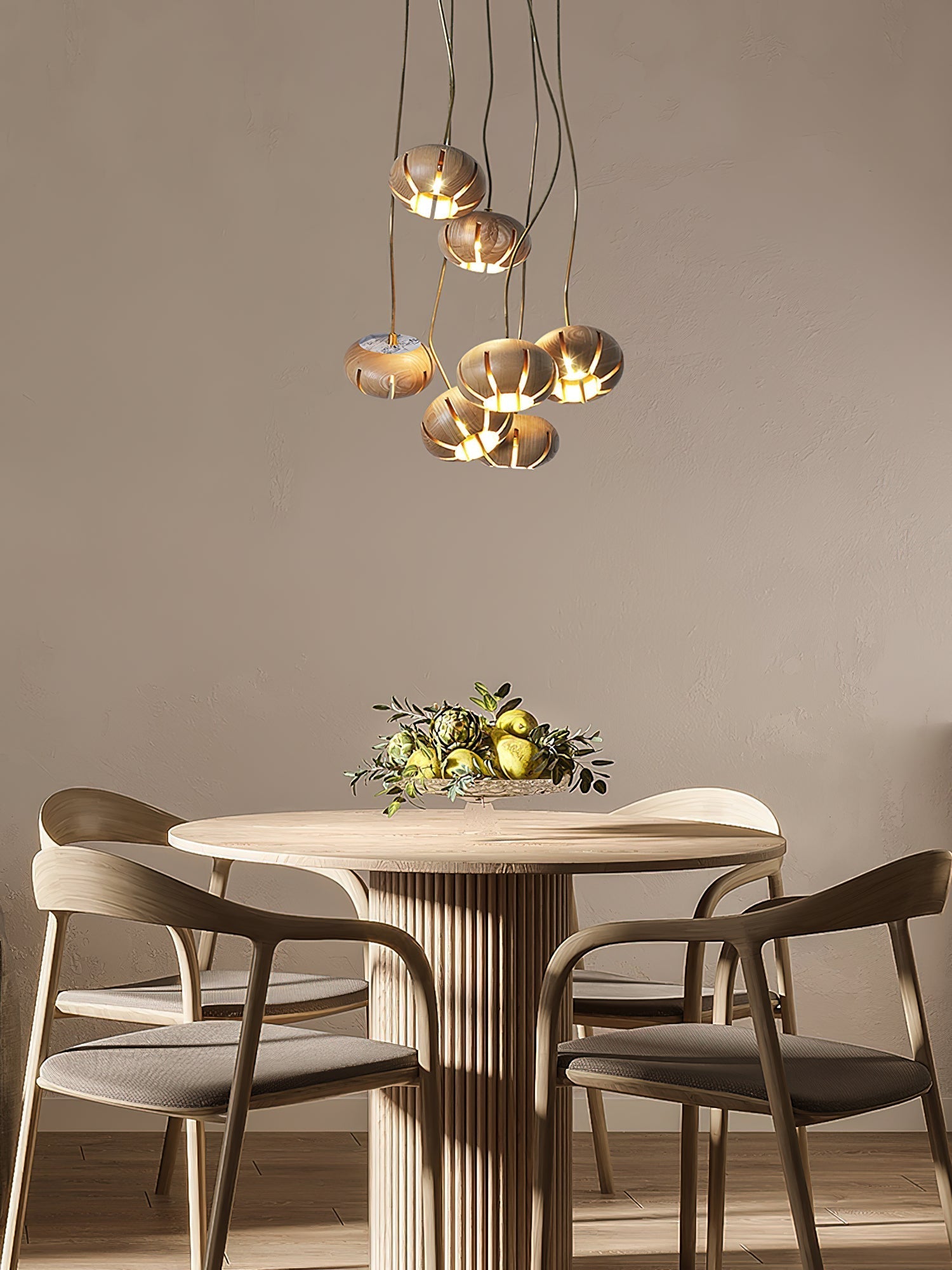 Zasorir Sculptural Marble Cluster Pendant Light - Blowlighting