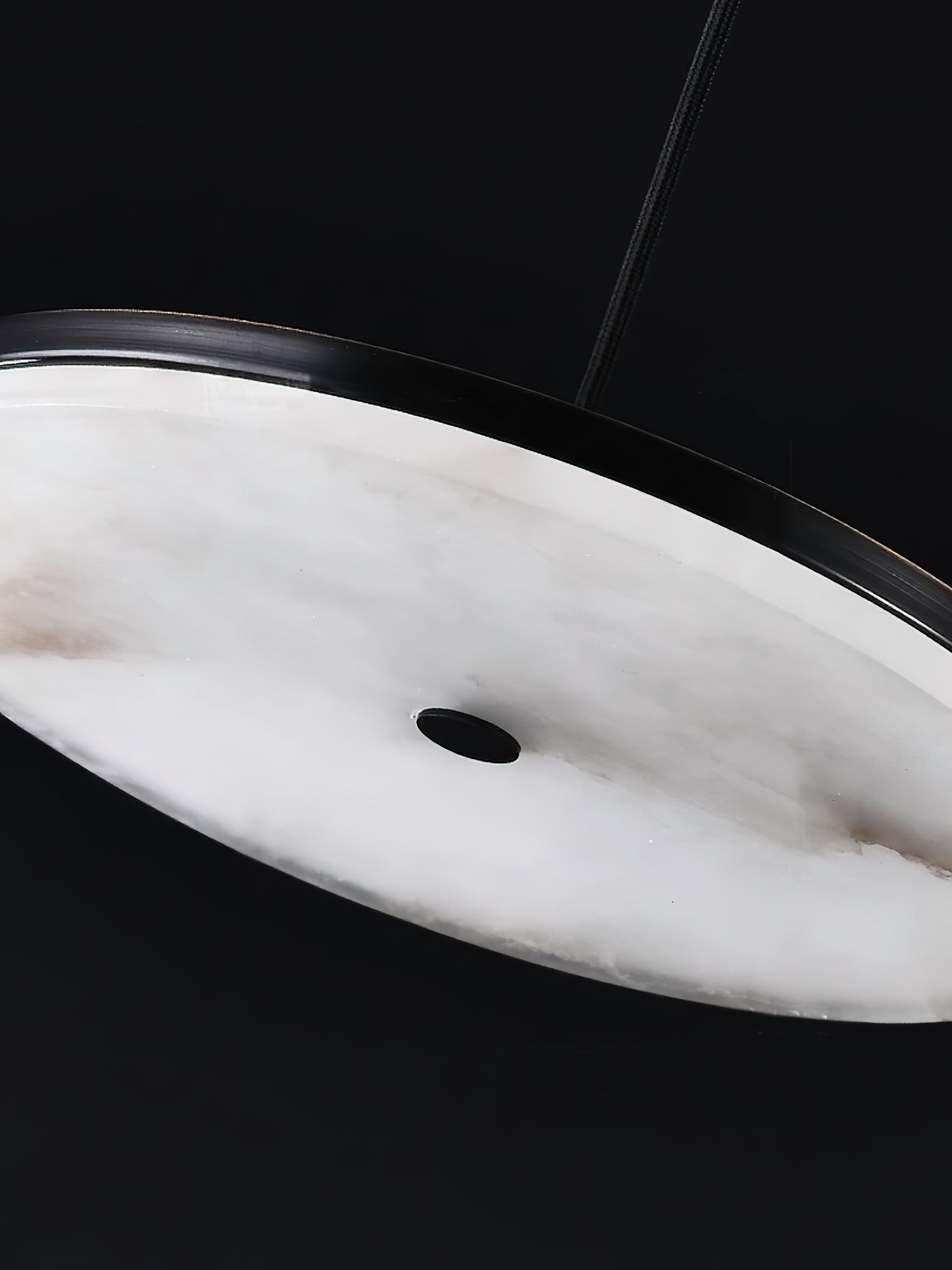 Utalion Modern Minimalist Metal Alabaster Pendant Light - Lamp Copper