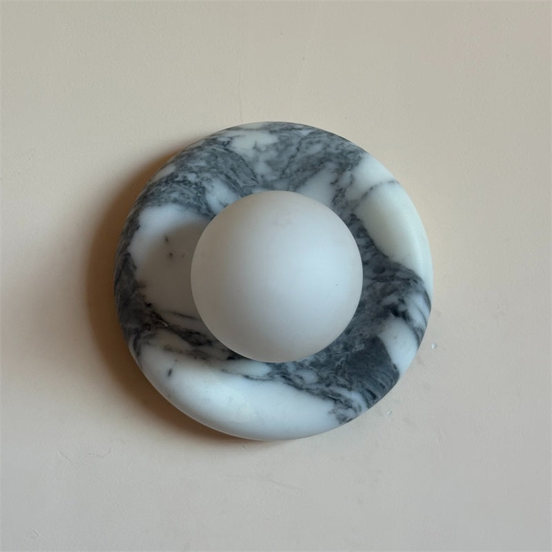 Zoraean Premium Elegance White Marble Sconce Wall Lamp - Lamp Copper