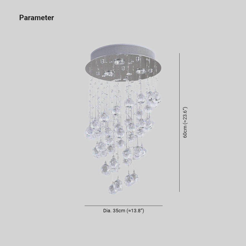 Arisha Intérieur Longues Plafonnier Métal Verre Salon Couloir