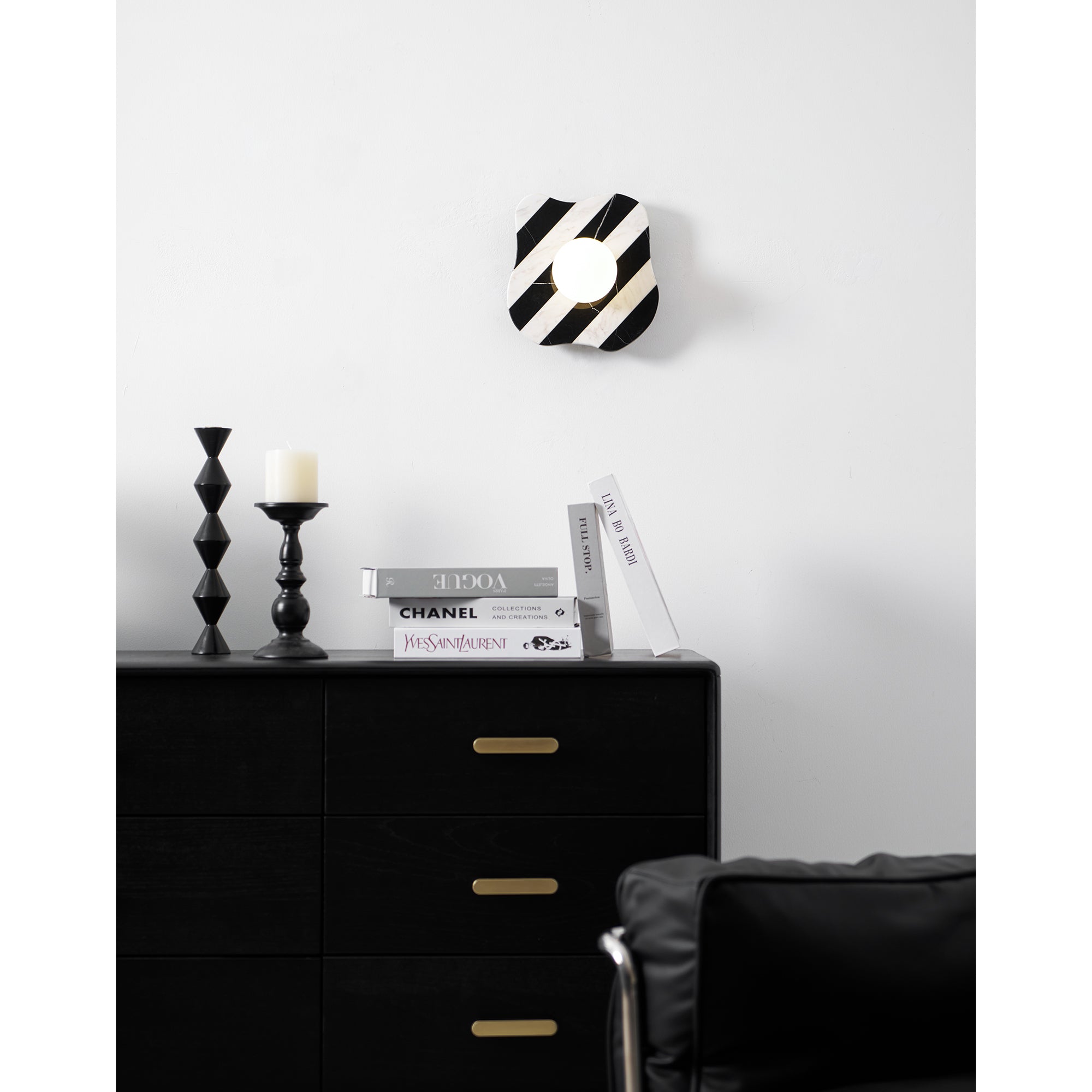 Curinis Individual Creativity Zebra Marble Glass Wall Lamp - Lamp Copper
