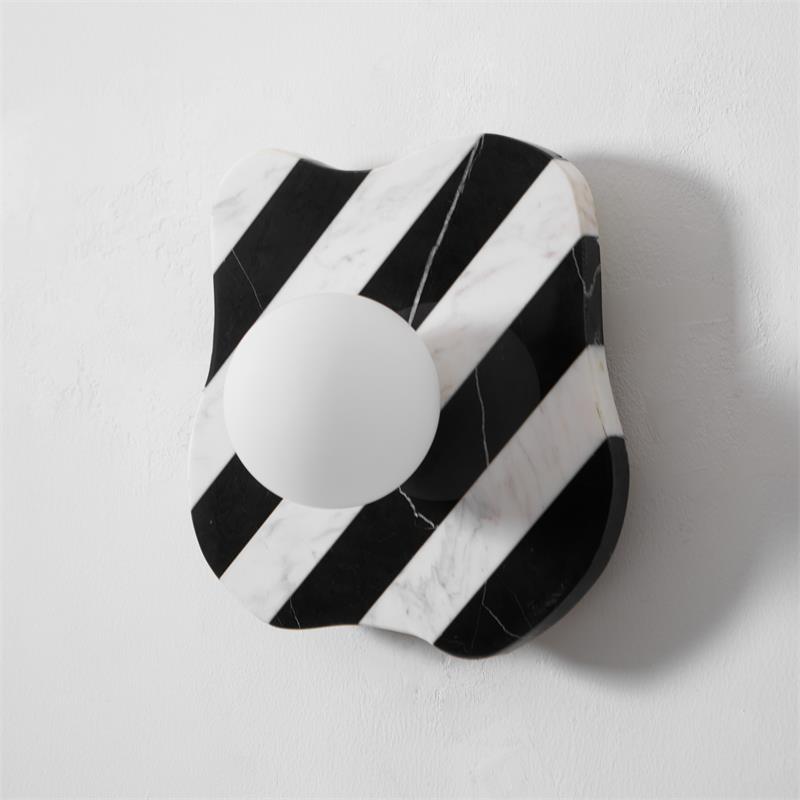 Curinis Individual Creativity Zebra Marble Glass Wall Lamp - Lamp Copper