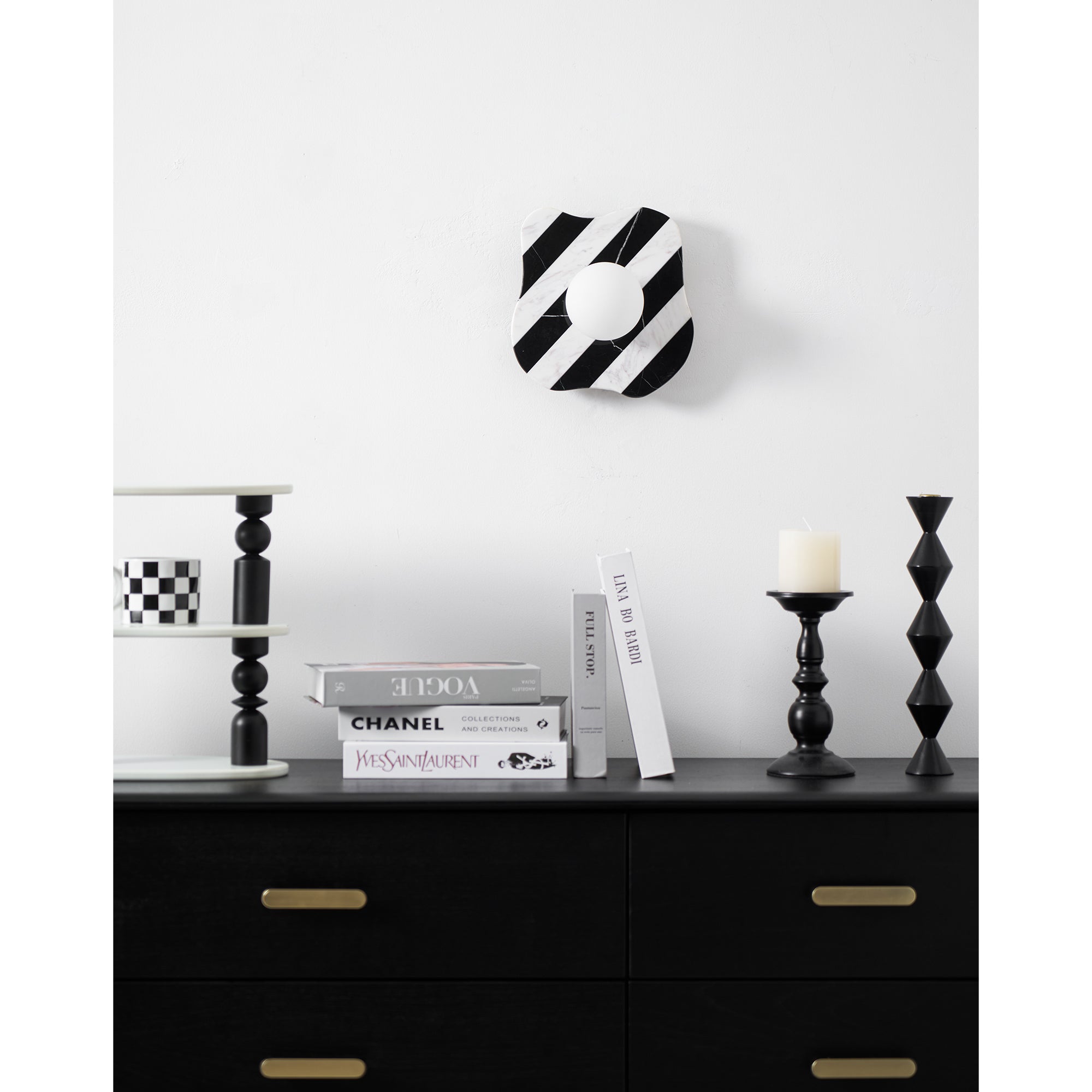 Curinis Individual Creativity Zebra Marble Glass Wall Lamp - Lamp Copper