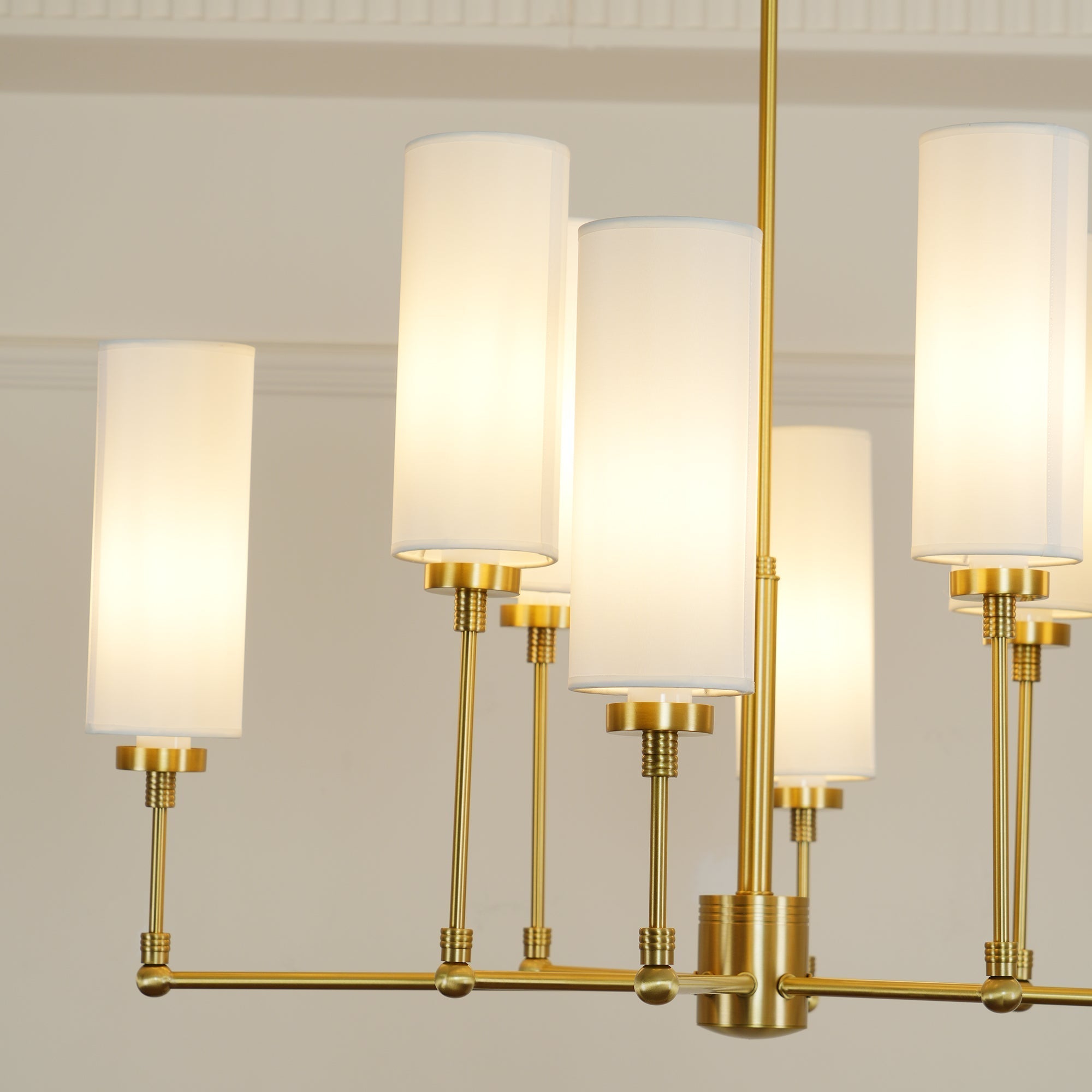Eraeiel Postmodern Luxury Brass Fabric Chandelier - Lamp Copper