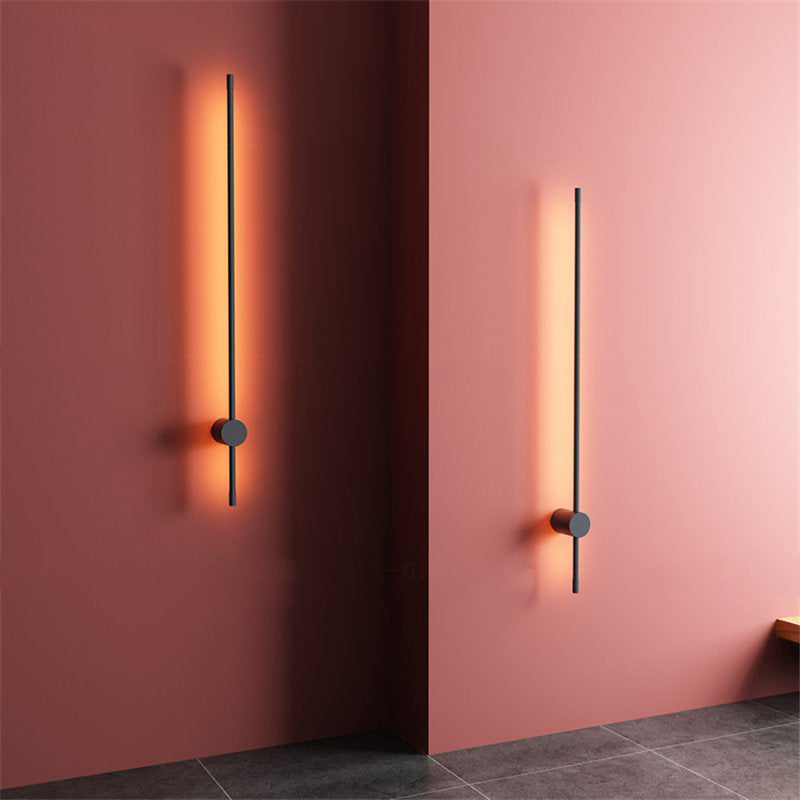 Ray Applique Murale d'Extérieur Minimaliste Linéaire LED, Métal, Noir, Jardin