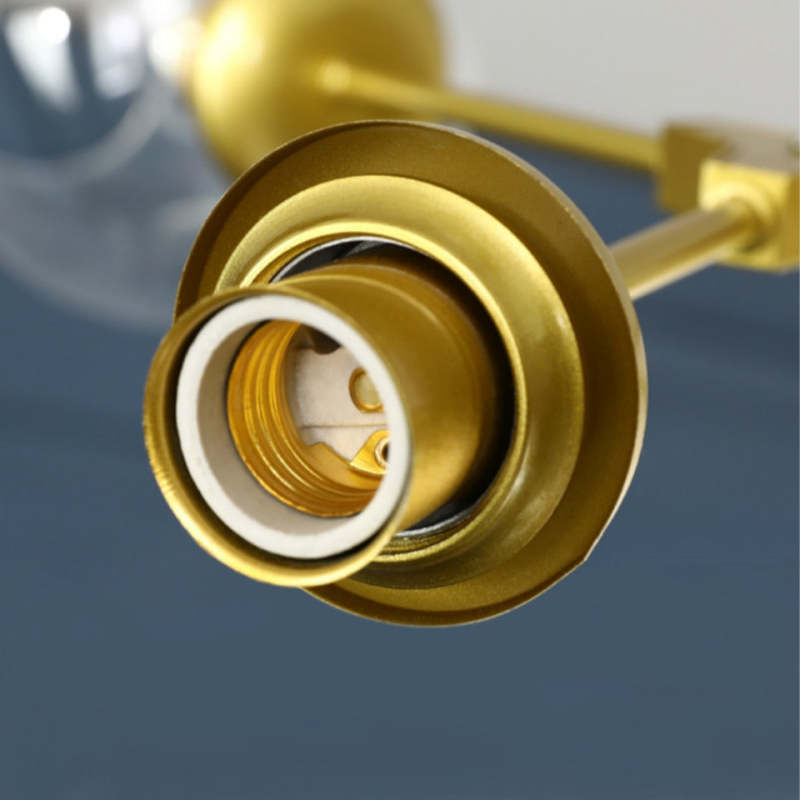 Valentina Suspension Multi Retro, Metal/Verre, Noir/Or, Chambre