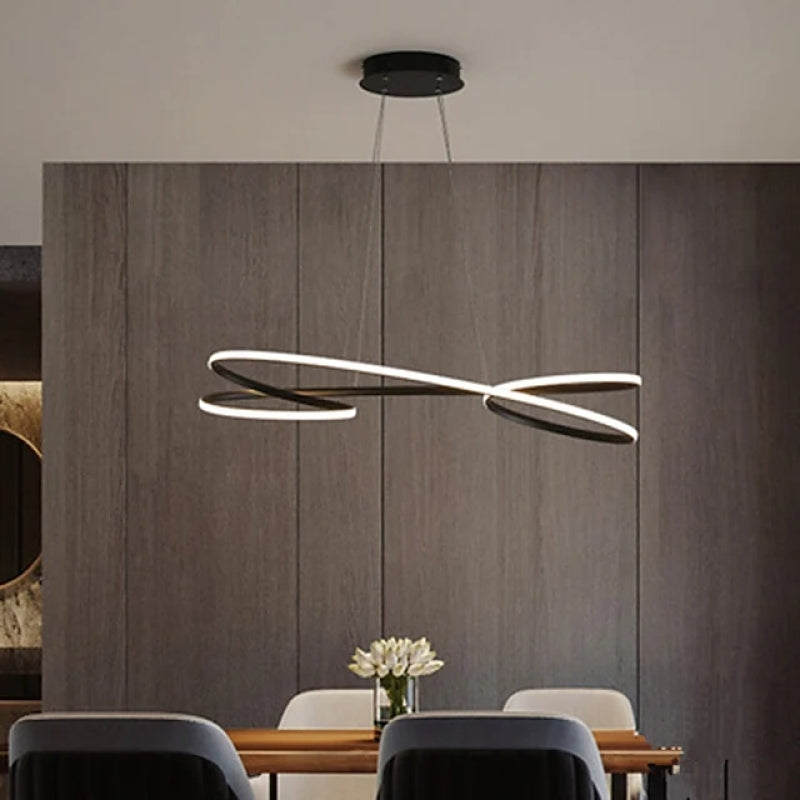 Arisha Luminaires Suspension Papillon LED Moderne Métal Salle à manger