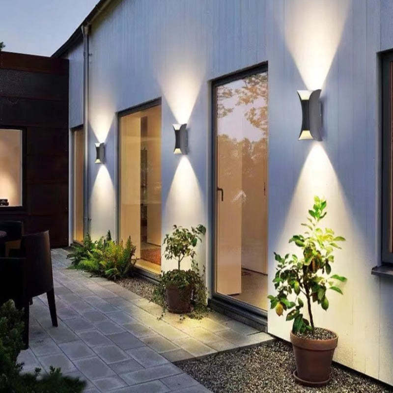 Ray Applique Murale Simple Noir/Blanc/Or, Cour