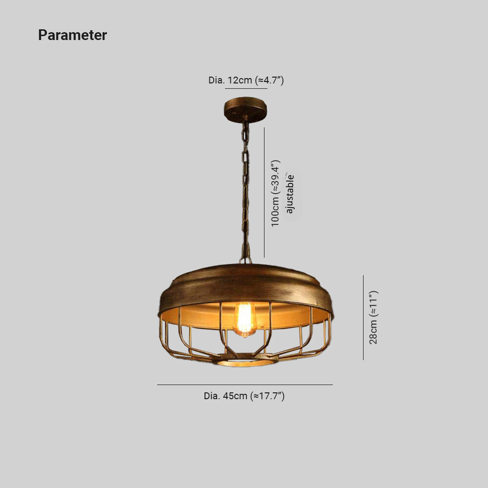 Silva Industriel LED Suspension Métal/Verre Chambre À Coucher/Salle À Manger