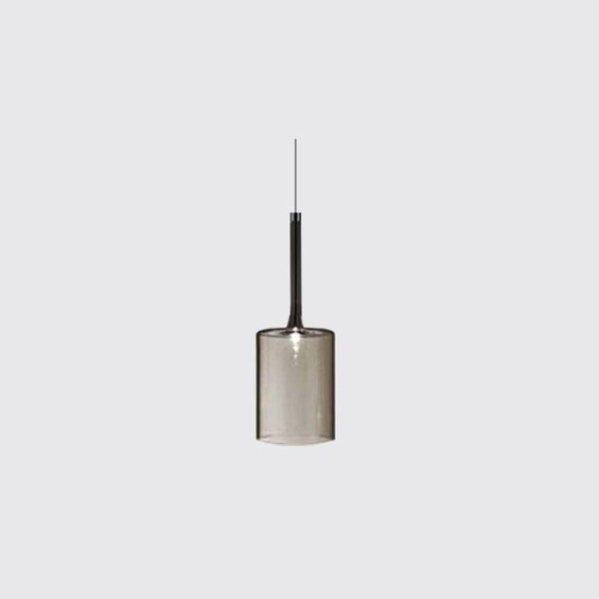 Valentina Lustre Suspension Moderne Minimaliste Verre Clair/Gris Bar