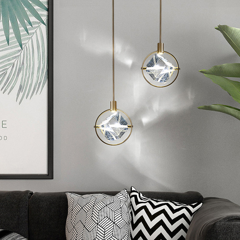 Kristy Suspension Luxe Moderne Métal/Cristal Salle à manger