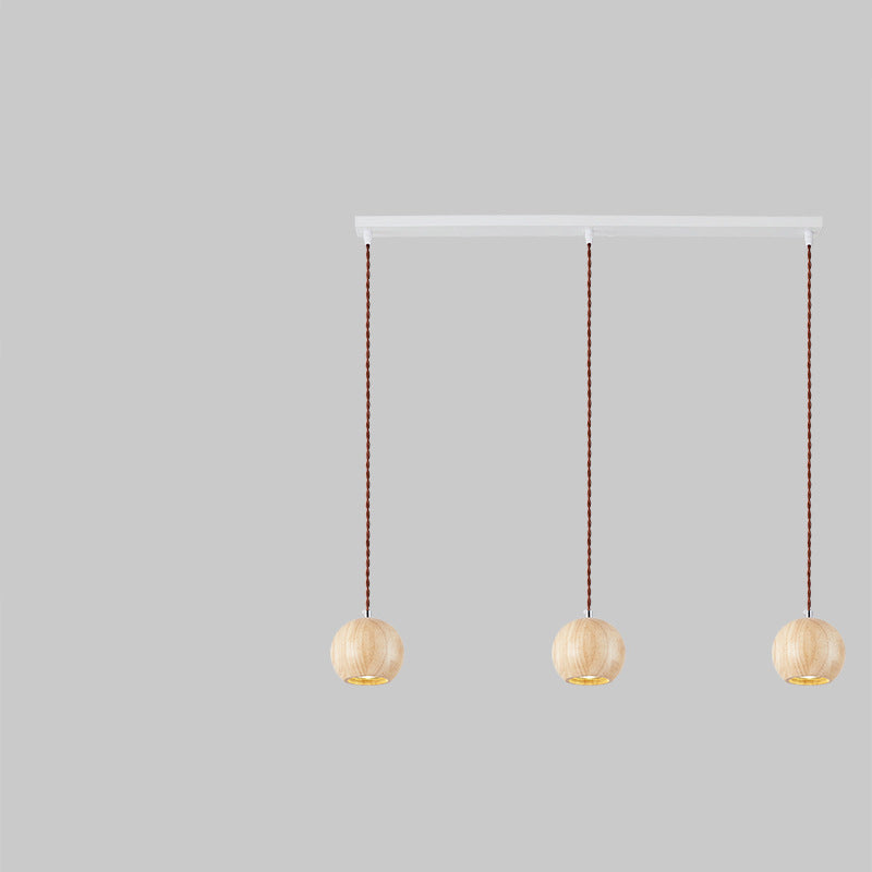 Muto Cottage Installer LED Suspension Bois Cuisine/Chambre à coucher