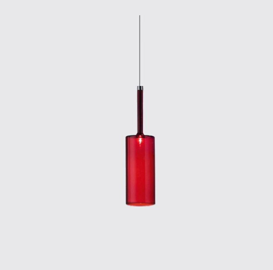 Valentina Lustre Suspension Moderne Minimaliste Verre Clair/Gris Bar