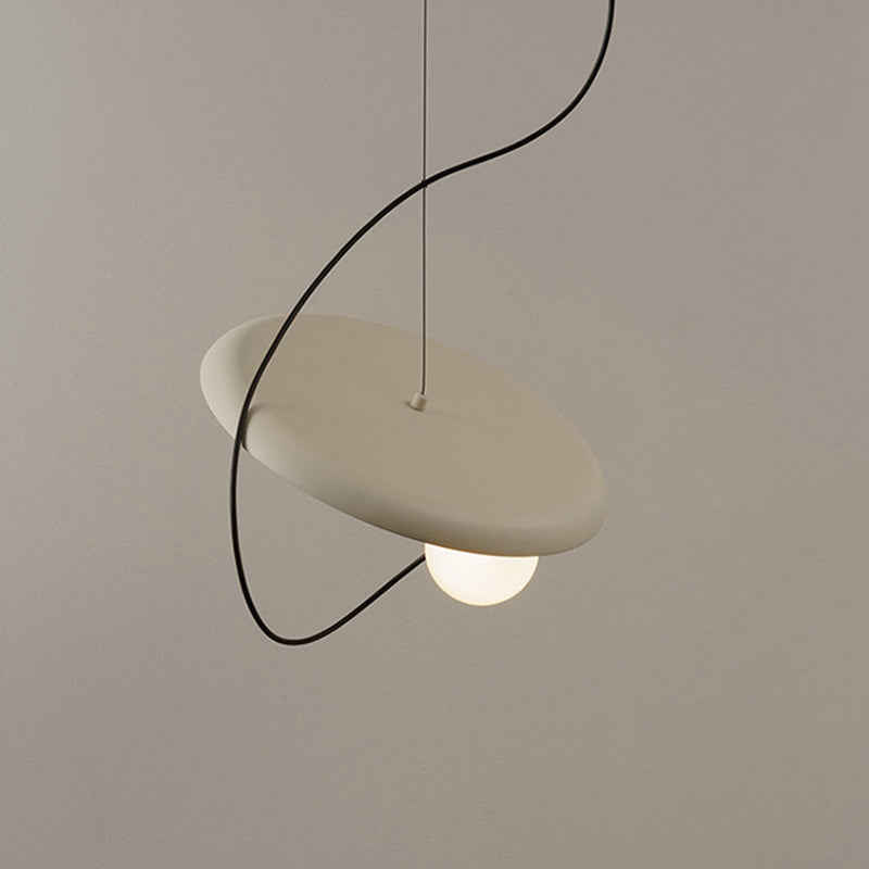 Arisha Suspension Art Déco Stylisé, Métal/Acrylique, Noir/Blanc/Cuivre, Salon/Chambre à Coucher