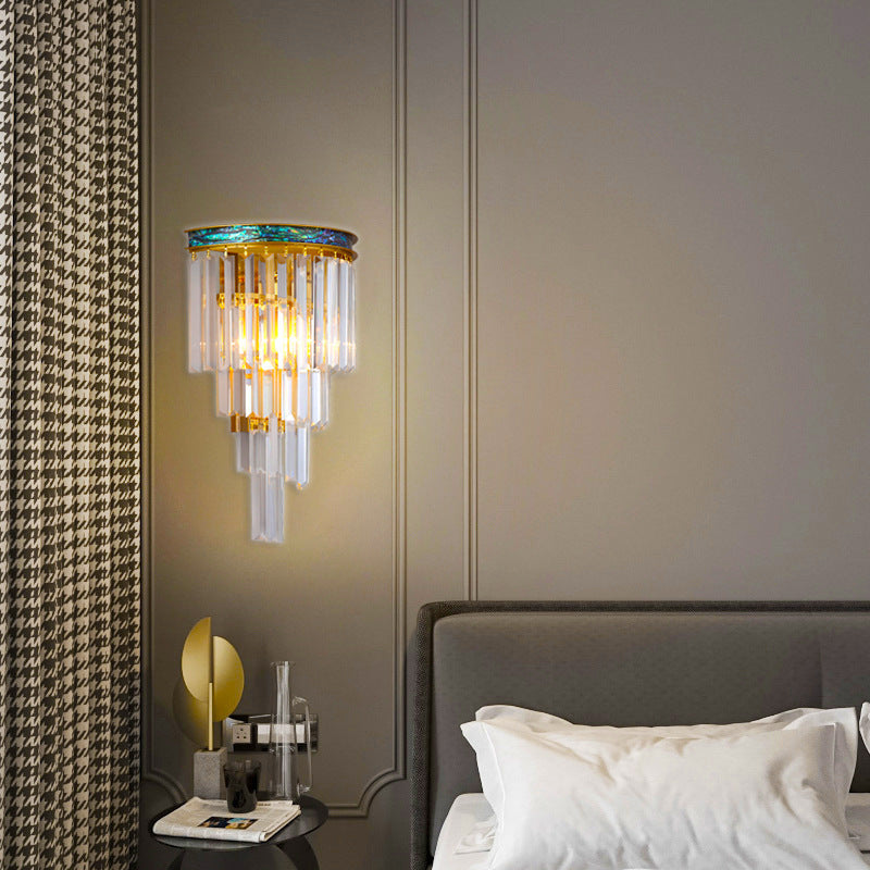 Ray Applique Murale Moderne/Nordique, Cristal Or, Chevet de Chambre/Hôtel