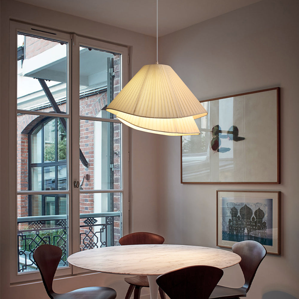 Ritta Suspension Nuage Moderne, Metal/Tissu, Blanc, Chambre à Coucher
