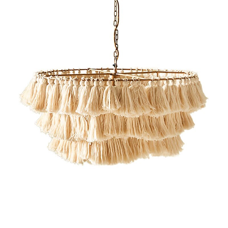 Ritta Suspension Nuage Retro, Metal/Tissu, Rose/Beige/Violet, Salon