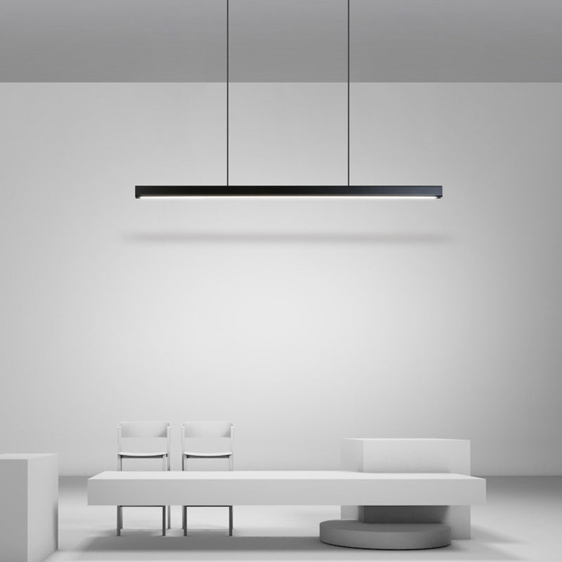 Ray Suspension Linéaire Moderne, Métal, Noir/Blanc, Salon