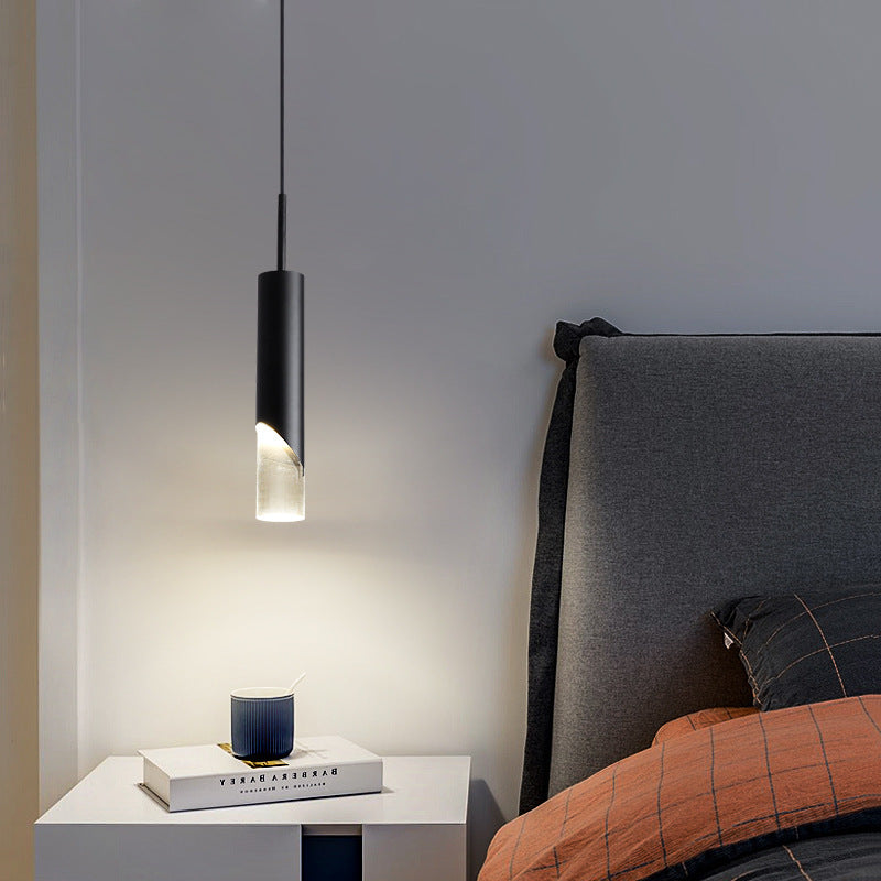 Ray Luminaires Suspension LED Simple Acrylique/Métal Or/Noir Salon