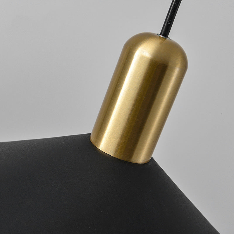 Arisha Suspension Moderne LED Acrylique/Métal, Noir/Blanc/Or, Salon