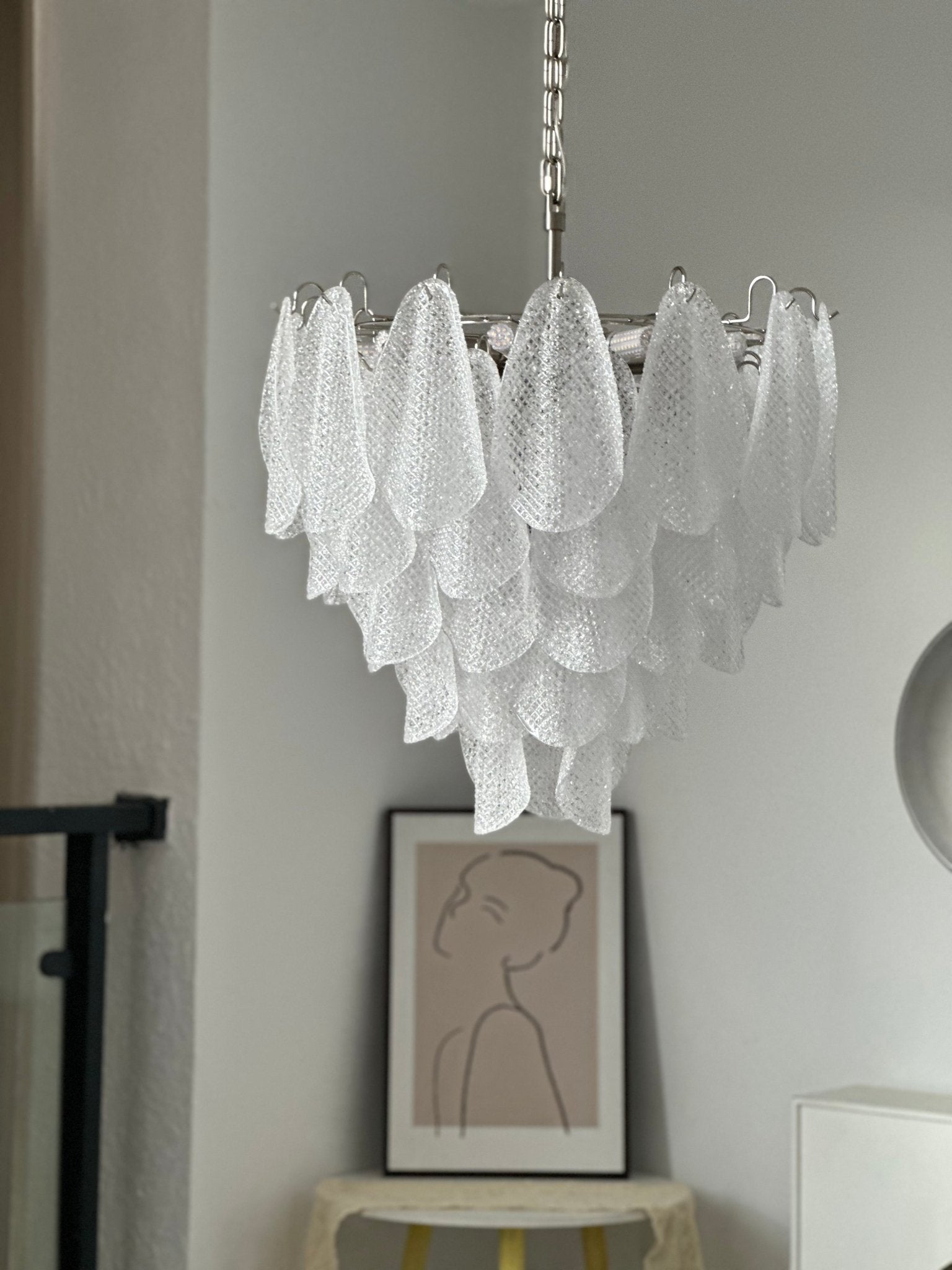 Murano Lustre Élégant en Verre Goutte