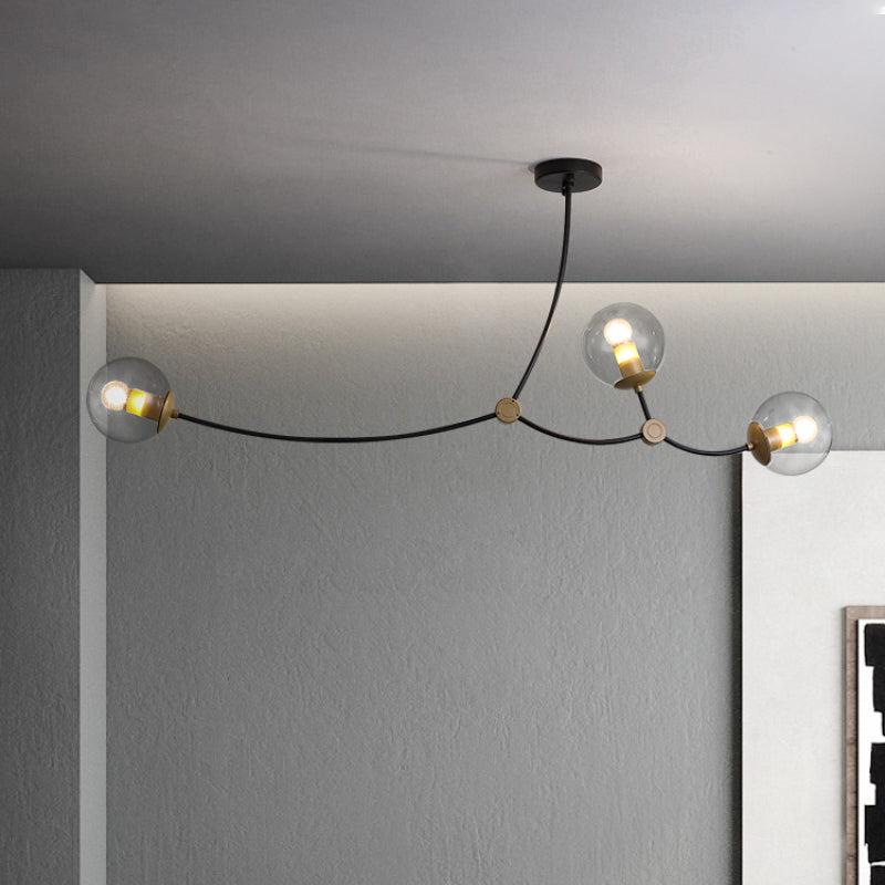 Valentina Plafonnier Linéaire Minimaliste, Metal, Or, Salon