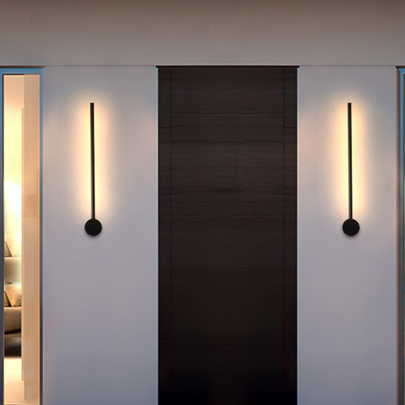 Ray Applique Murale d'Extérieur Minimaliste Linéaire LED, Métal, Noir, Jardin