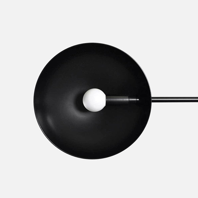 Arisha Minimaliste Suspension LED Ronde, Métal, Noir, Salon/Salle à Manger