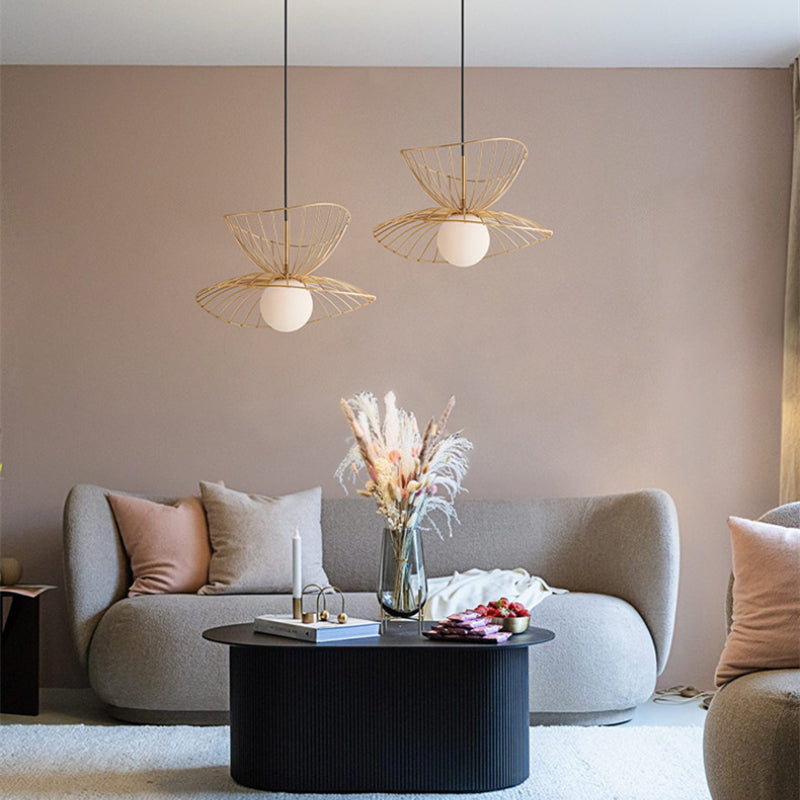 Ritta Luminaires Suspension Vertigo LED Métal Noir/Or Salle à manger