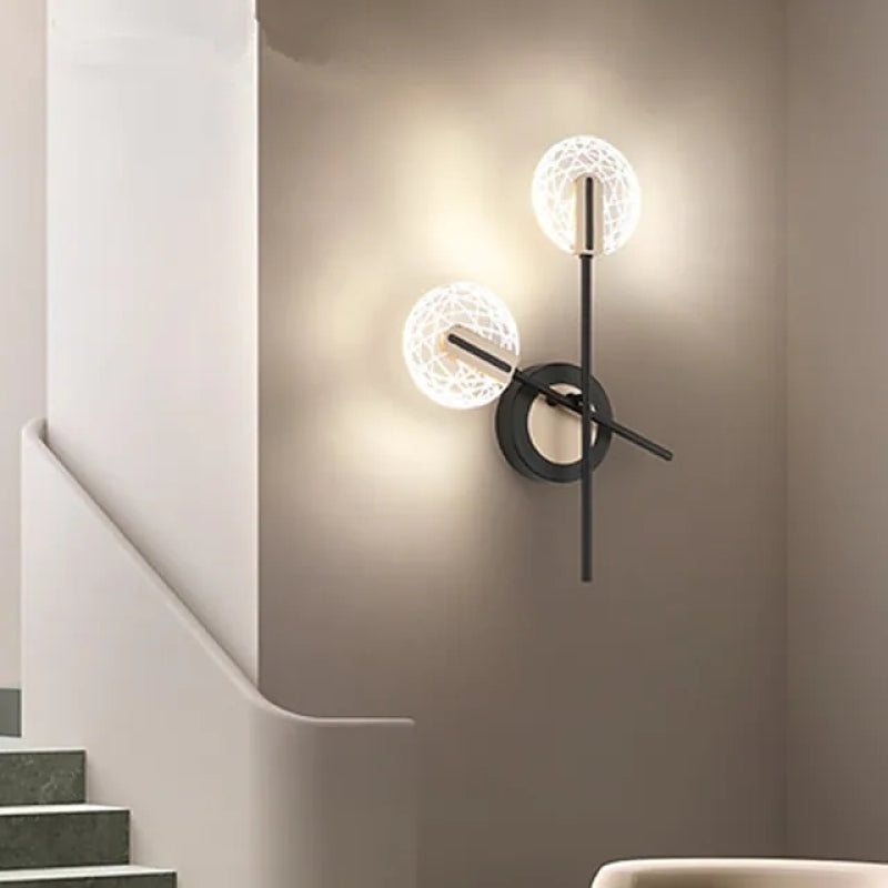 Arisha Applique Murale Métal Led Ronde Moderne, Salon
