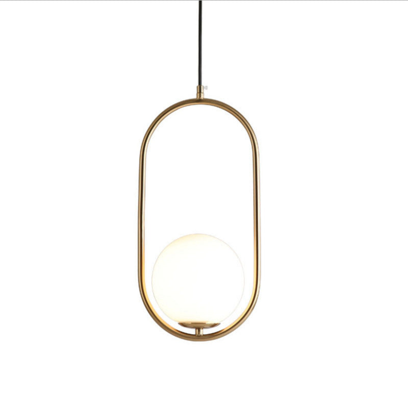 Valentina Suspension Anneau/Boule Moderne, Métal/Acrylique, Doré/Noir, Salon