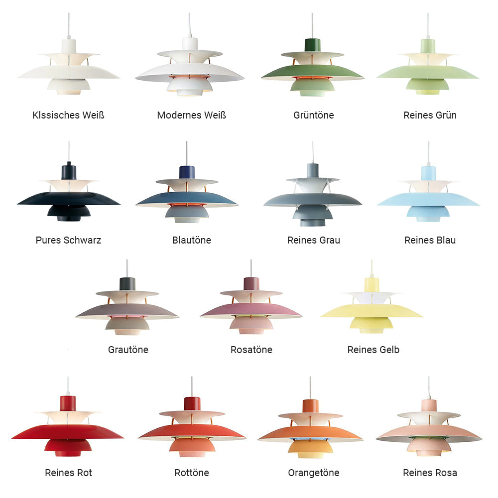 Aria Suspension Macaron avec Abat-Jour, 15 Coloris