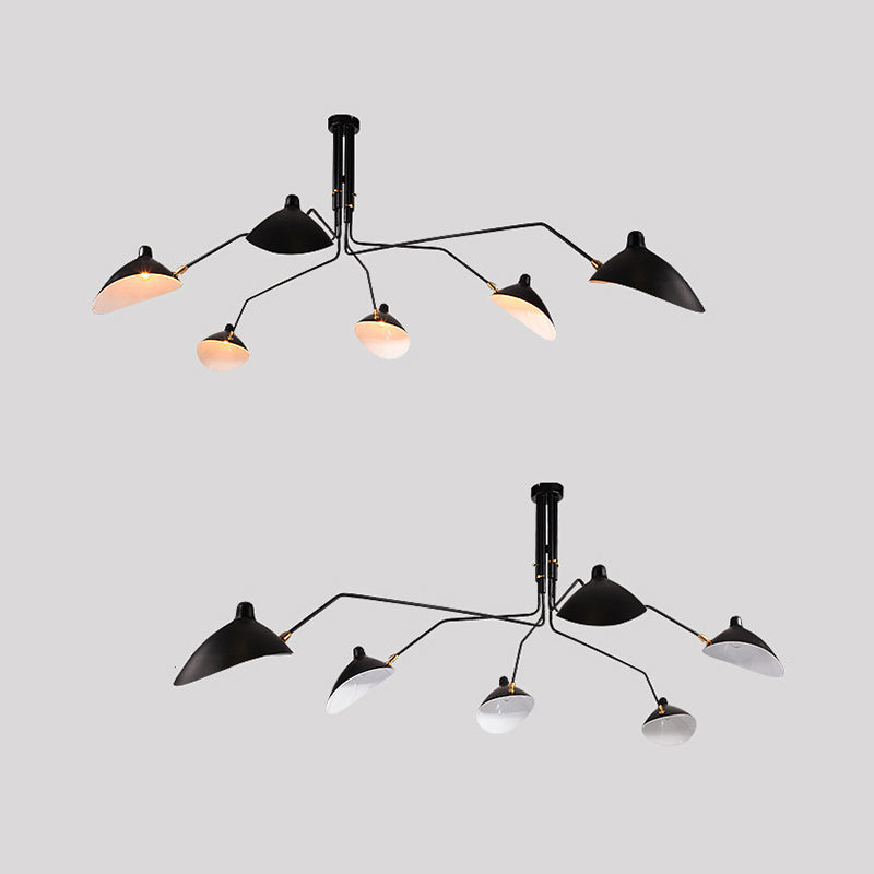 Arisha Luminaires Suspensions Industrielle Moderne Métal Noir Salle d'étude/Salon/Chambre