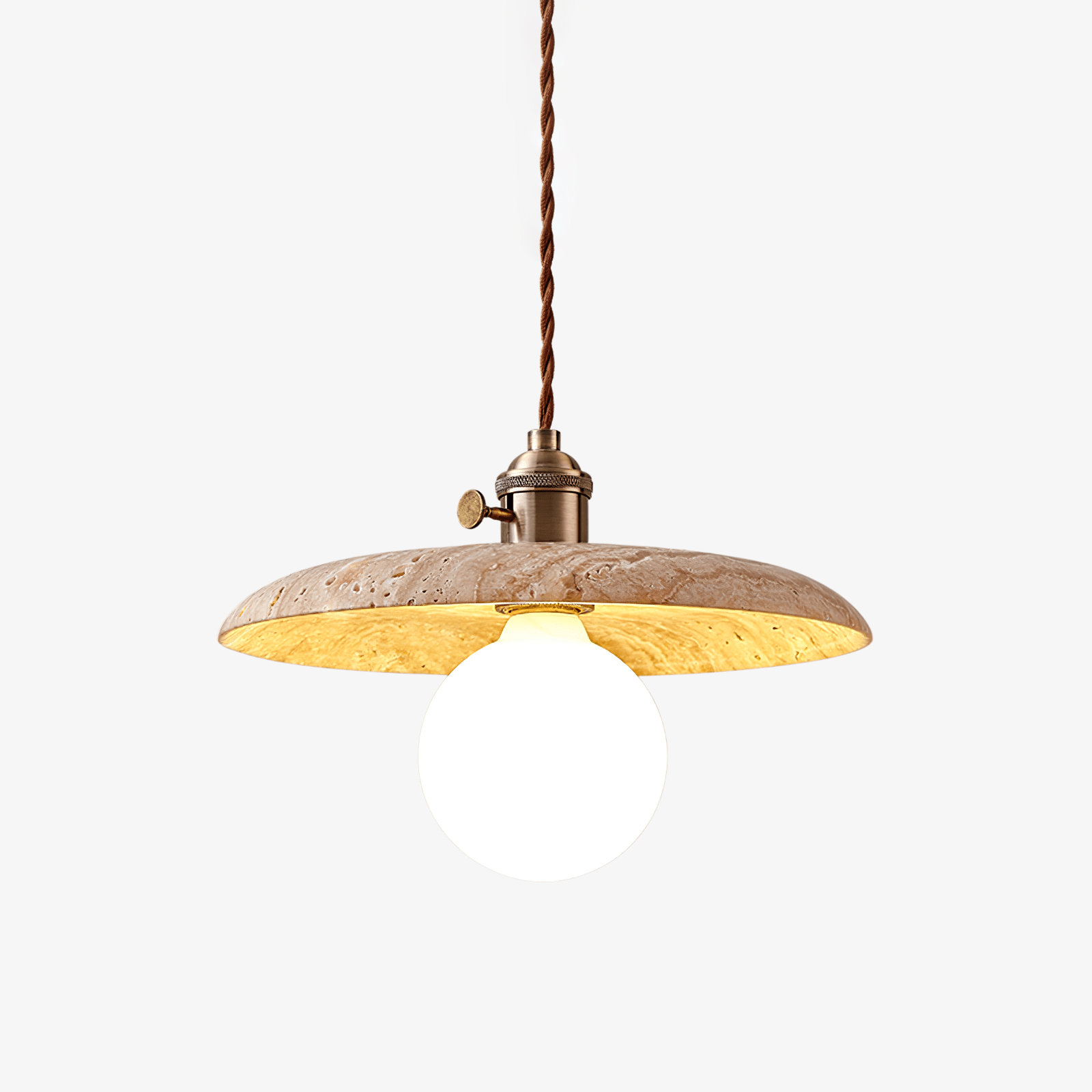 Nico Minimalist Travertine Pendant Light - Letslighting