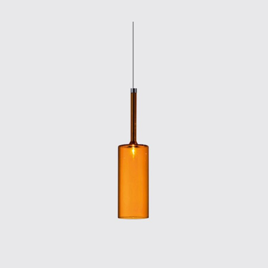 Valentina Lustre Suspension Moderne Minimaliste Verre Clair/Gris Bar