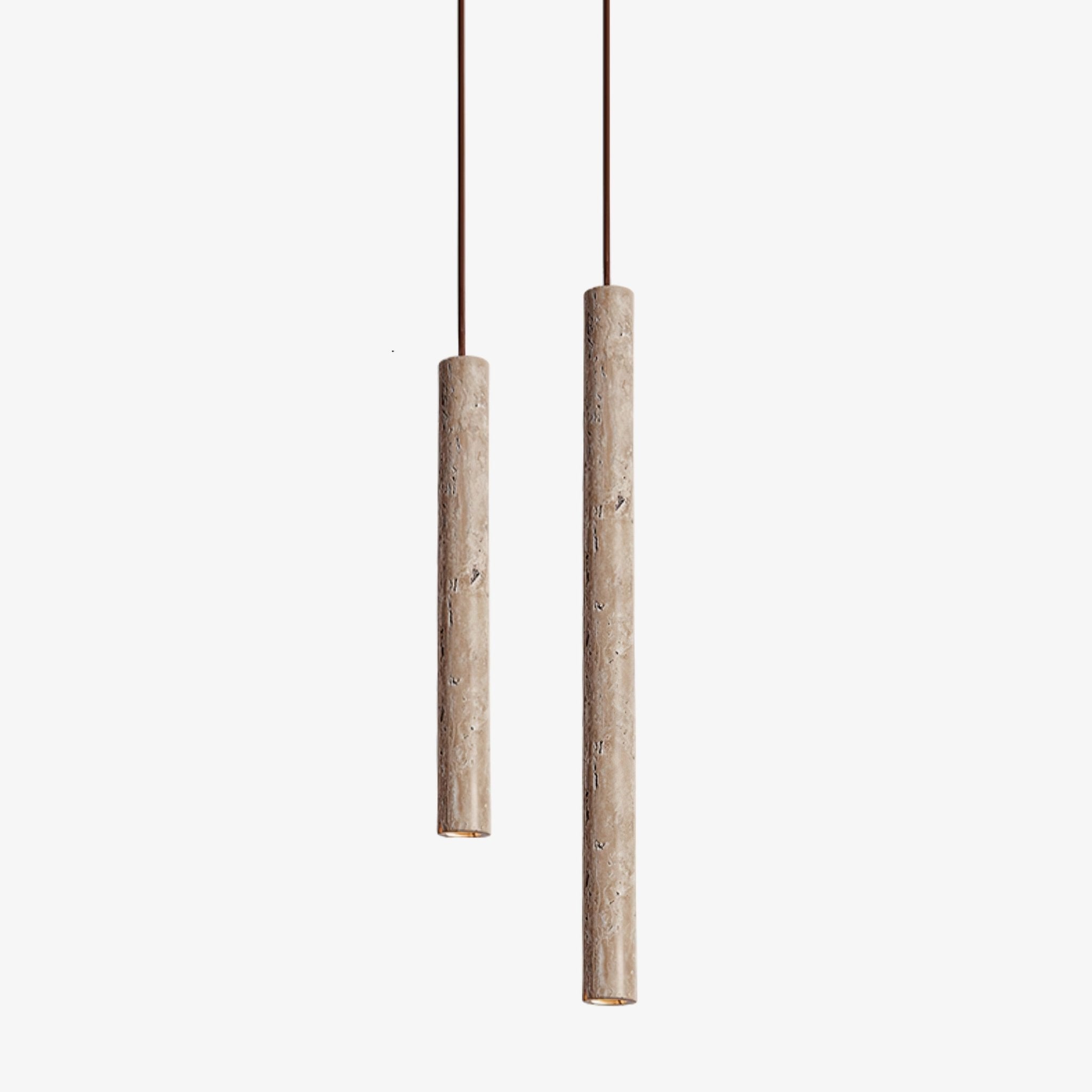 Elian Suspension Industrielle Minimaliste en Travertin