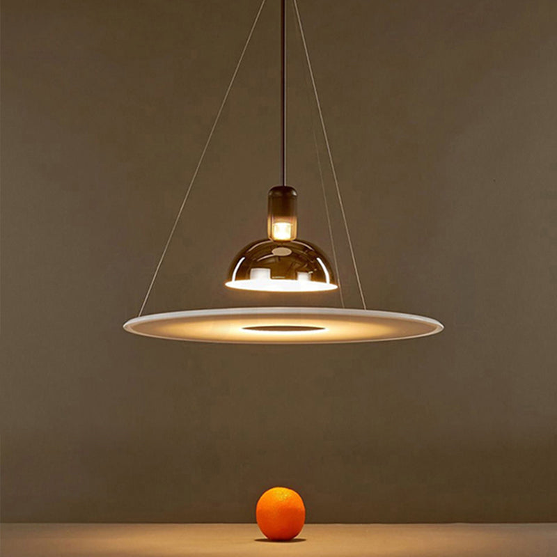 Arisha Suspension LED Moderne Métal/Acrylique Chromé/Noir